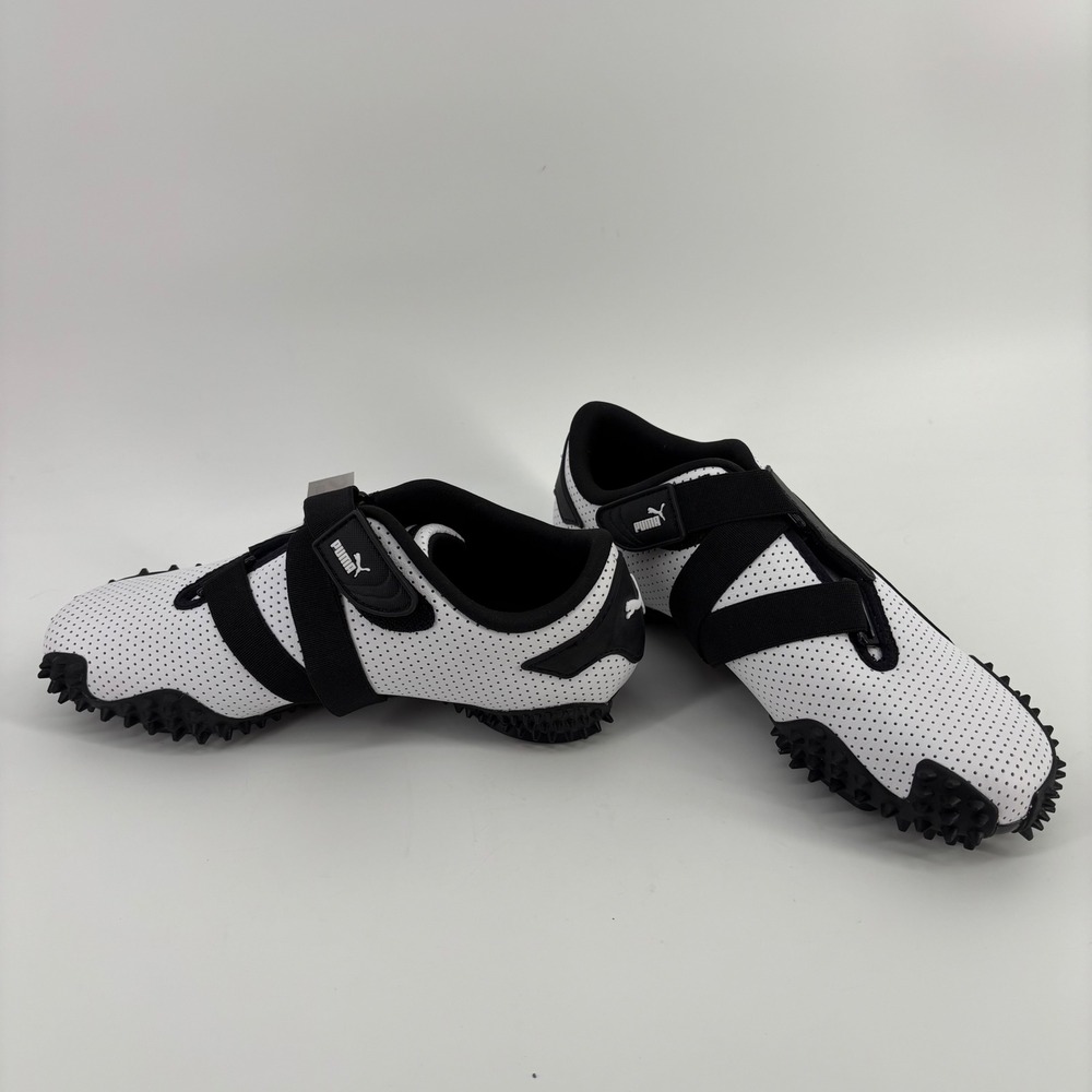 Puma Mostro Perf Women 7 White Black Perforated Spiked Sneakers 400992-01